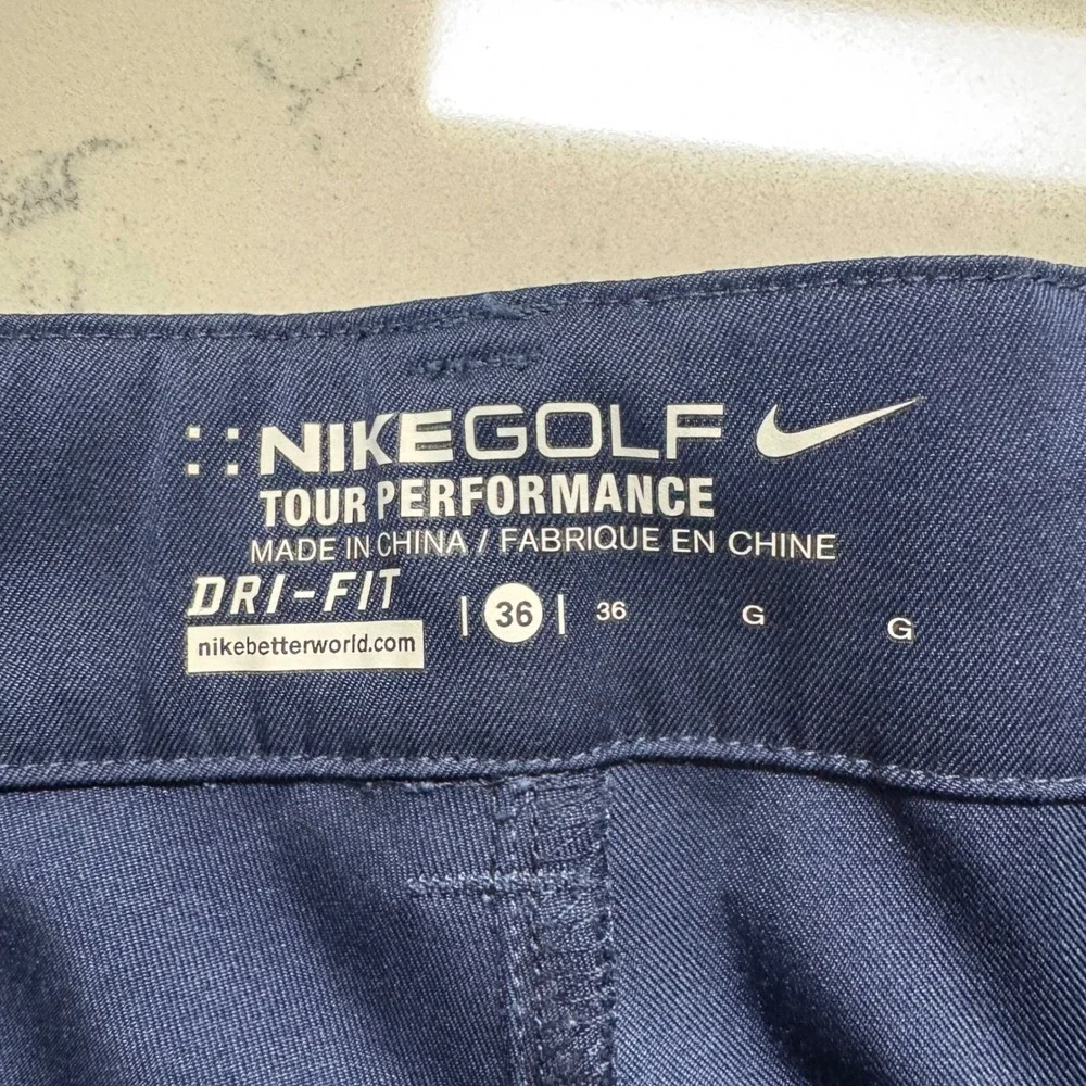 Nike Golf Shorts Mens 36 Blue Dri-Fit Tour Performance Flat Front 509179-419